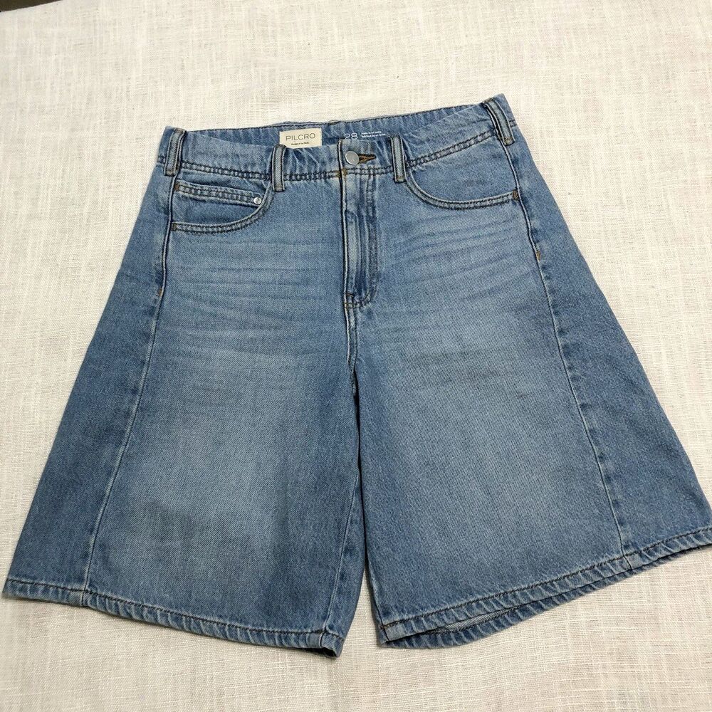 Pilcro Light Blue Denim Jean Shorts - Picture 10 of 16